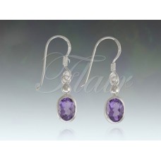 Bezel Set Oval with Shepherd Hook