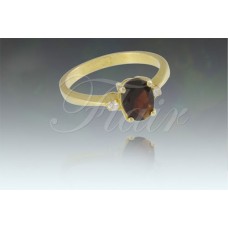 Large Oval with two CZ Gold Plated