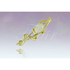 Snaking Ribbon Design Gold Plated