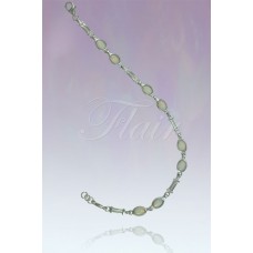Mini Gate Bracelet w/Double Stone