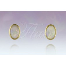 Small Bezel Set Oval Gold Plated