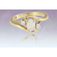 Double Swirl Setting Gold Plated