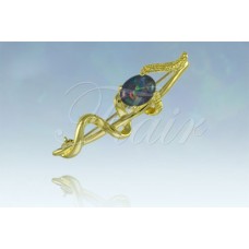 Snaking Ribbon Design Gold Plated