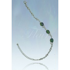3 Stone 8x6 Filagree Bracelet